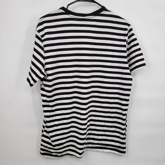 The Smurfs Embroidered Striped T-Shirt Short Sleeve Cotton Crewneck Medium Women - Picture 2 of 10